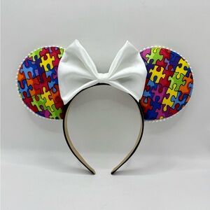 Autism Awareness Handcrafted Minnie Ears